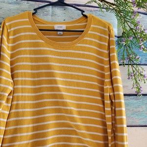 Old Navy long sleeve striped shirt yellow